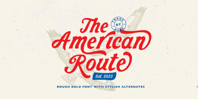 Font visual image of American Route