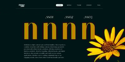 Font visual image of Melloida