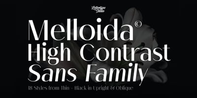 Font visual image of Melloida