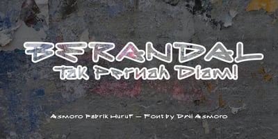 Font visual image of Berandal