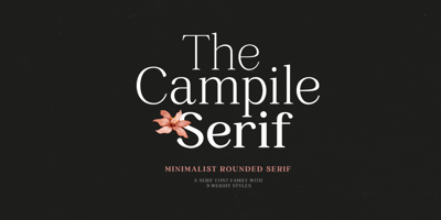 Font visual image of Campile