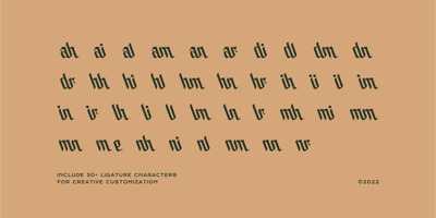 Font visual image of Bolliamih