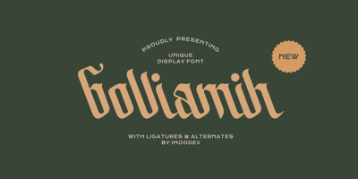 Font visual image of Bolliamih