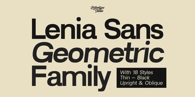 Font visual image of Lenia Sans