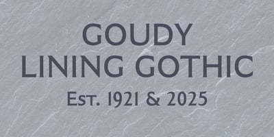 Font visual image of Goudy Lining Gothic