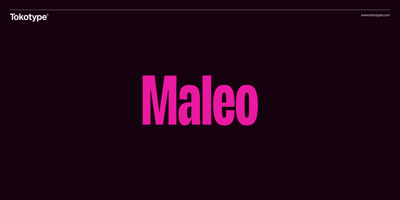 Font visual image of Maleo