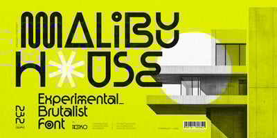 Font visual image of Malibu House