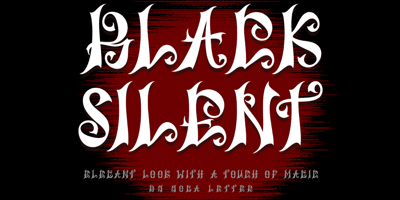 Font visual image of Black Silent