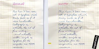 Font visual image of Biro Script