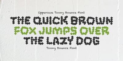 Font visual image of Toony Bounce