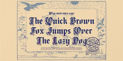 Font visual image of Black Kiyrand