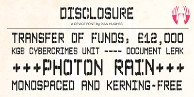 Visuelles Schriftbild von Disclosure