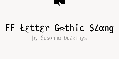 FF Letter Gothic Slang