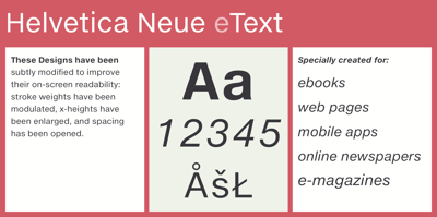 Neue Helvetica eText