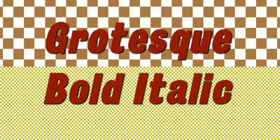 Grotesque Bold Italic