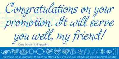 Cruz Script Calligraphic Pro