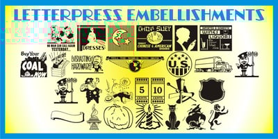 Letterpress Embellishments JNL