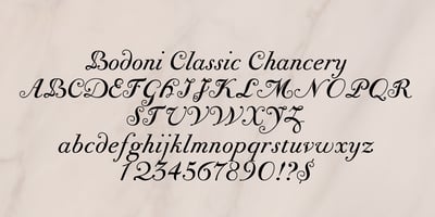 Bodoni Classic Chancery