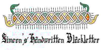 Simeon’s Handwritten Blackletter