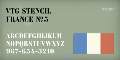 Vtg Stencil France No5