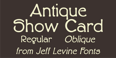 Antique Show Card JNL