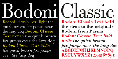 Bodoni Classic Text
