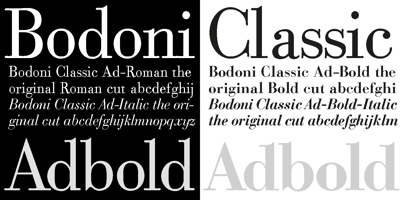 Bodoni Classic Ad