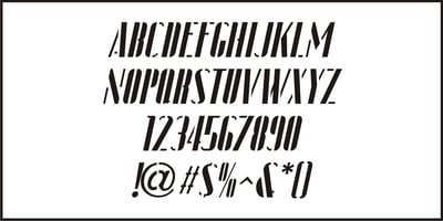 Garment Bag Stencil JNL