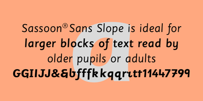 Sassoon Sans Slope