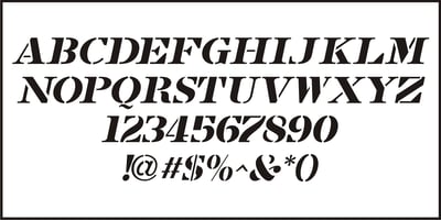 French Stencil Serif JNL