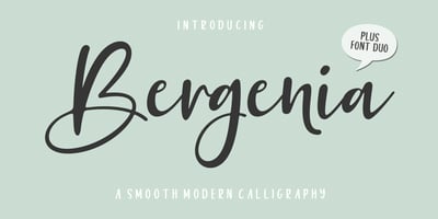 Bergenia Script Font Duo