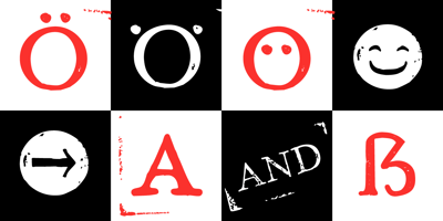 Hand Stamp Play Rough Serif