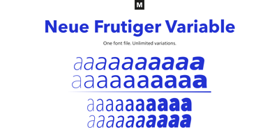 Neue Frutiger Variable