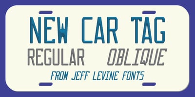New Car Tag JNL