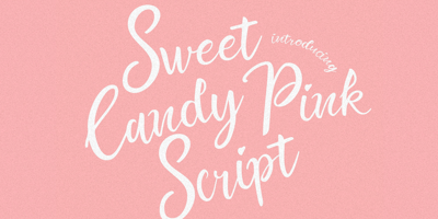 Sweet Candy Pink Script