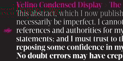 Velino Condensed Display