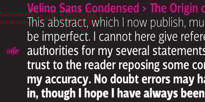 Velino Sans Condensed