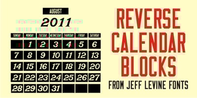 Reverse Calendar Blocks JNL