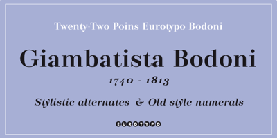 Eurotypo Bodoni