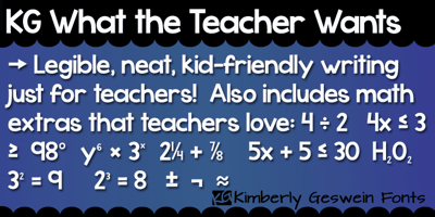 KG What The Teacher Wants