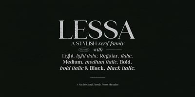 Lessa Serif Font