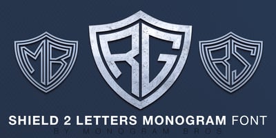 Shield 2 Letters Monogram