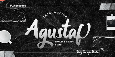 Agustaf Bold Script Font