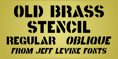 Old Brass Stencil JNL