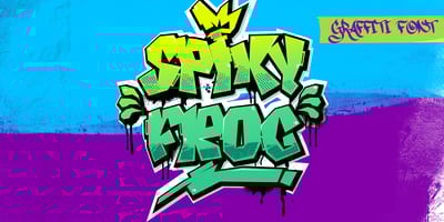Spiky Frog Graffiti