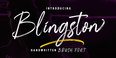 Blingston Brush Font