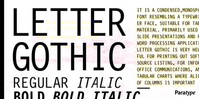 Letter Gothic 12 Pitch