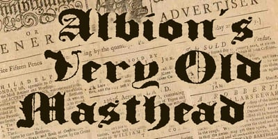 Albion’s Very Old Masthead