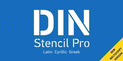 PF DIN Stencil Pro