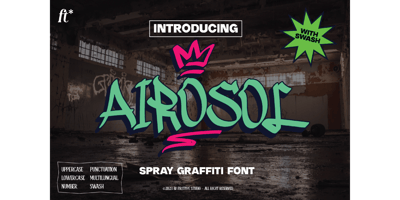 Airosol Spray Graffiti Font